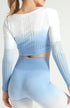 the keeper graduated colour legging & long sleeve top SET Blue